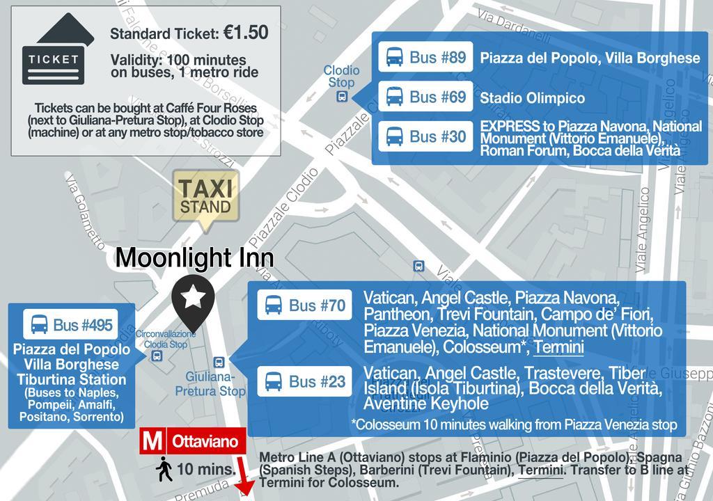 Moonlight Inn Guesthouse Roma Exterior foto
